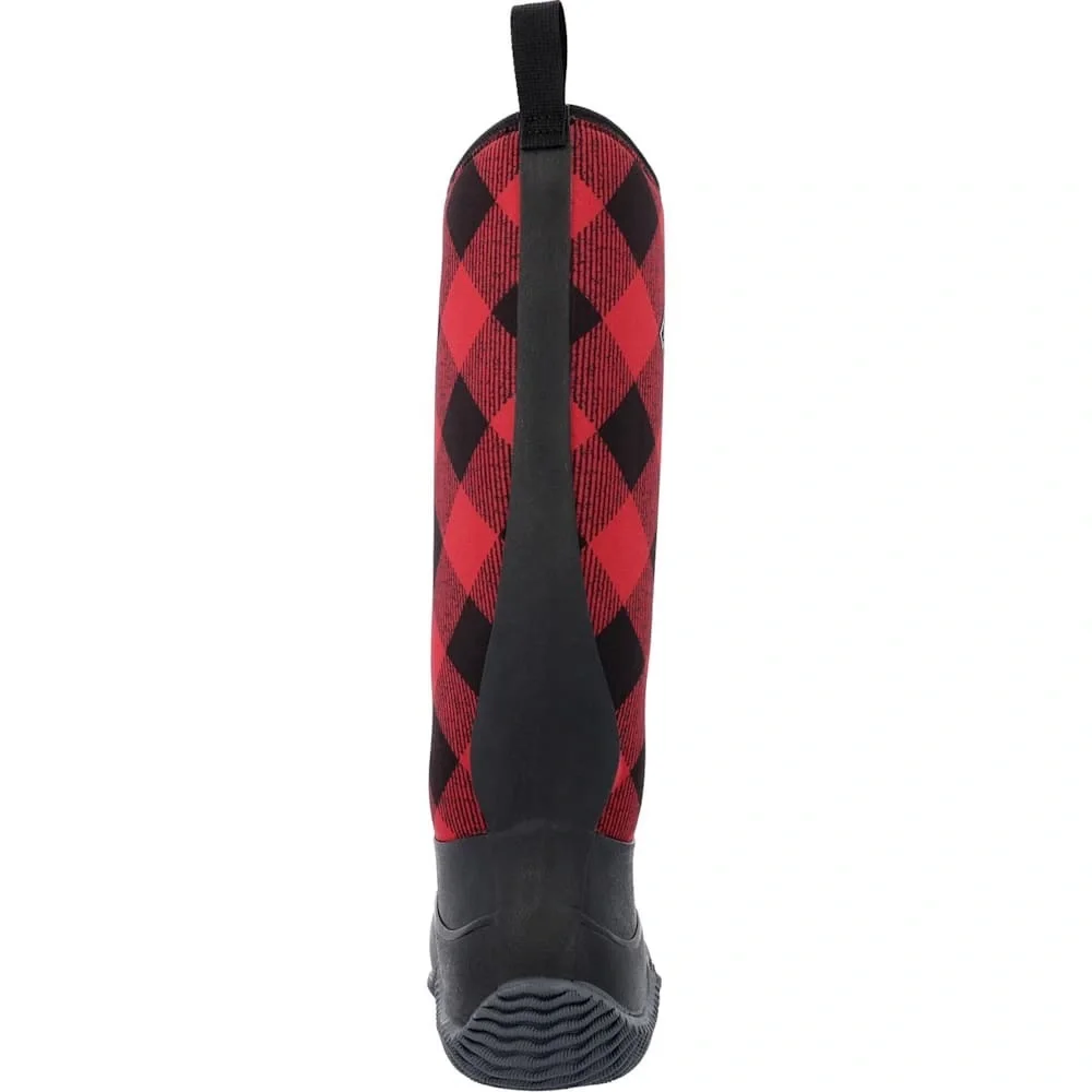 The Original Muck Boot Company Hale Tall Waterproof Boots Red Black Checkers- 5W